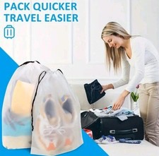 3x Schuhbeutel Schuhsack Reise Urlaub Transpa...