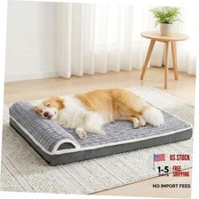 Orthopedic Large Dog Bed Pillow Pet Sofa Bed 36"L x 24"W x 3.5"Th Grey