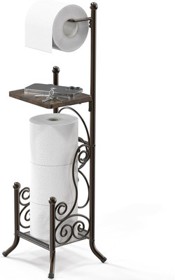Simple Houseware English Style Wood Shelf - 29.2''H, Bronze 