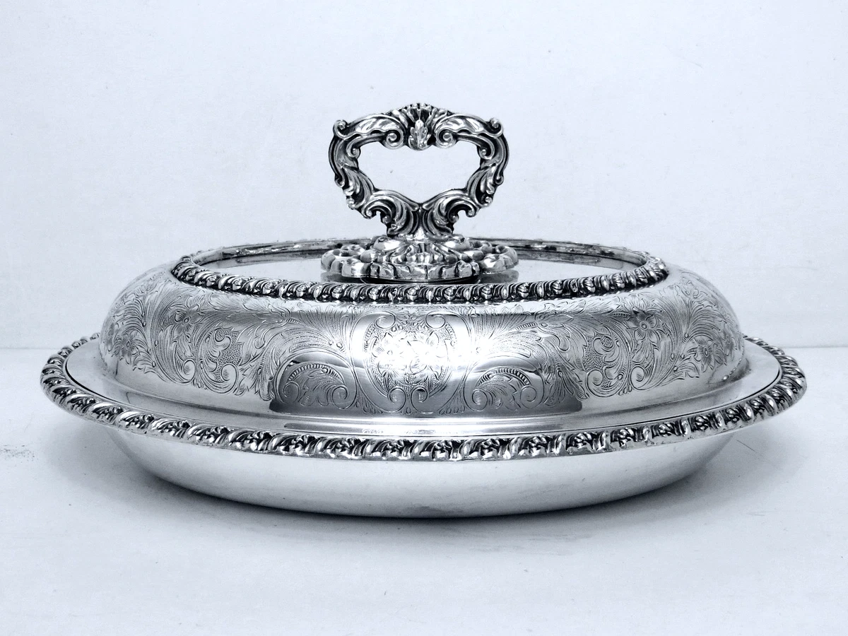 【英国銀器Barker Ellis】ギャラリートレー オーバル型 46cm 英国銀器Barker Ellis】ギャラリートレー オーバル型 46cm