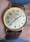 NICE USED MANS OR LADIES SEIKO DRESS WATCH 32MM GP CASE MODEL 7N00-7A49 WORKS