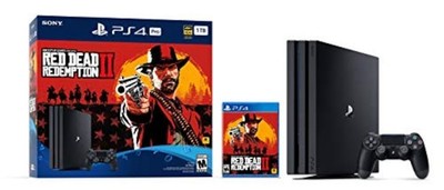 PlayStation 4 Pro 1TB Console Red Dead Redemption 2 Bundle Video Game Systems