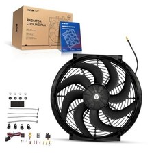 Slim Fan Push Pull Electric Radiator Fan, 12V Radiator Fan 14 inch Universal