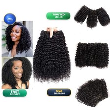 Luxnovolex Brazilian Curly Bundles Human Hair Virgin Hair Kinky Curly 100 