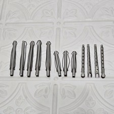 Vintage Metal Perm Curler Rods and Clips Lot of 12