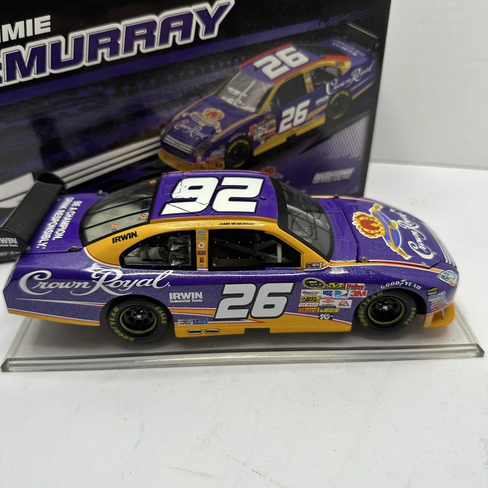 Jamie McMurray #26 Crown Royal 2009 Ford Fusion 1:24 Diecast ARC Action NASCAR - Image 2 of 4