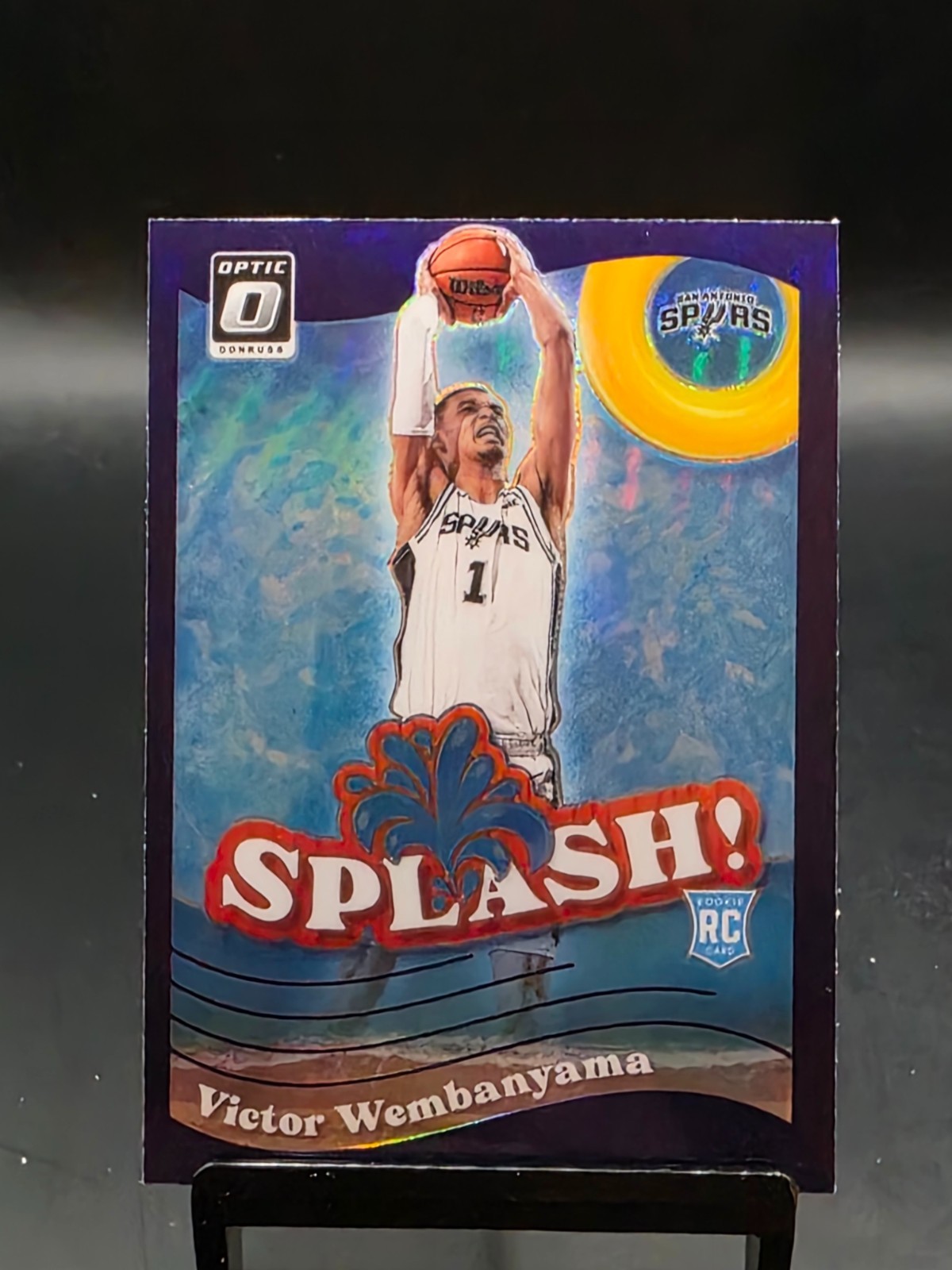 2023-24 PANINI DONRUSS OPTIC VICTOR WEMBANYAMA RC PURPLE SPLASH PRIZM #6