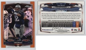 2014 Topps Chrome Retail Orange Refractor Tom Brady #62