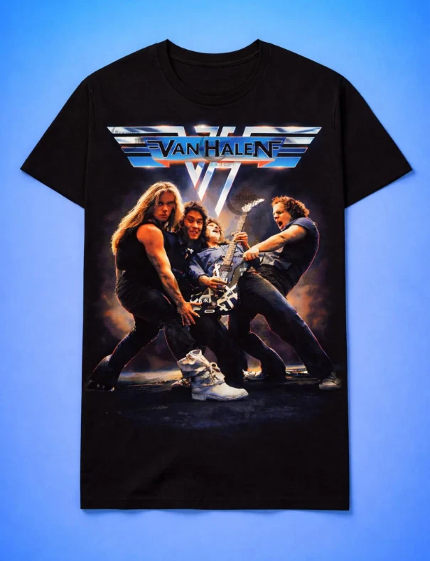 VAN HALEN エディ・ヴァン・ヘイレン Tシャツ　Ｍサイズ Preços baixos em Camisa de Eddie Van Halen em camisetas masculinas