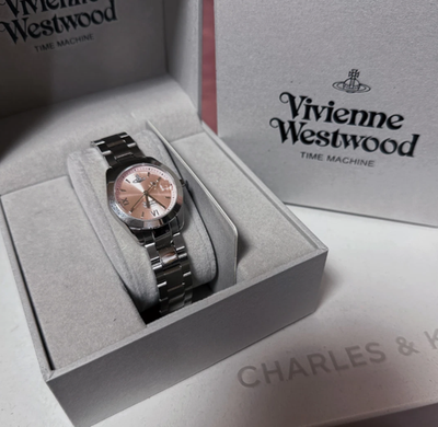 Vivienne Westwood Fenchurch Watch Silver Pink Dial Ladies Luxury