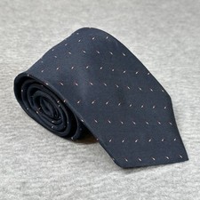 Vintage Brittany House London Silk Men's Tie Navy Red Dot Classic