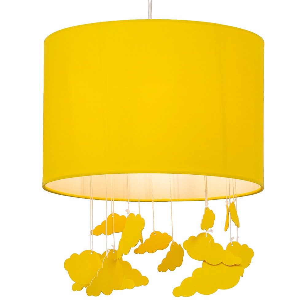 Litecraft Glow Light Shade 30cm Easy Fit Clouds Mobile Child's Lampshade - Ochre