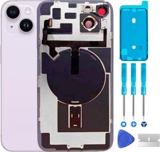 Compatible with iPhone 14 Back Glass Replacement with Plate Flex Cable and All