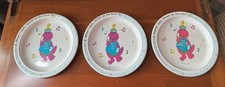 Vintage 1992 Barney Strike Up The Band Melamine Plates Selandia Lot of 3