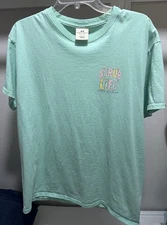 Simply Southern Women's T-Shirt Size Large Green Short Sleeve Scrub Life
