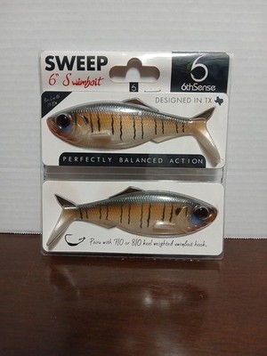 6th Sense Sweep 6'' Swim Bait 2 Pack Cajun Gill