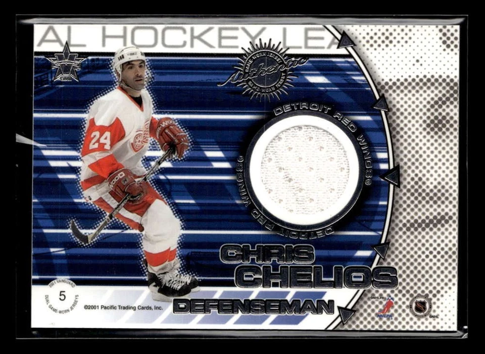 2000-01 Pacific Vanguard Shanahan / Chelios Dual Game Worn Jersey /1500 Y4193 - Image 2 of 2