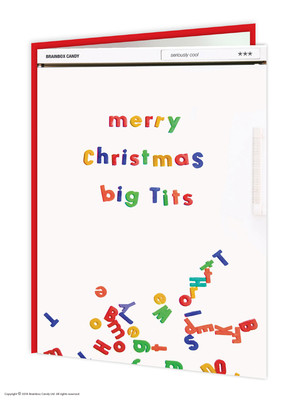 Brainbox Candy Unhöflich' Fröhliche Weihnachten große T TS 'Weihnachtskarte