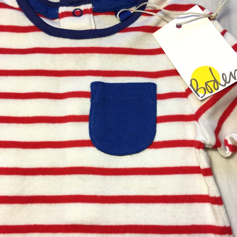 Romper Boden bebê listrado 0 - 3 meses NOVO - Imagem 4 de 4