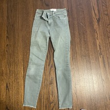 Current/Elliott Skinny Blue Jeans Womens 24 Green Denim Made in USA