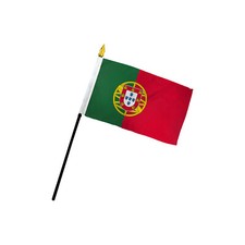 1 Dozen Portugal Flags 4x6in Stick Flag of Portugal Portuguese Flag