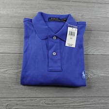 Polo Ralph Lauren Collared Casual Shirt Pony Logo Solid Blue Men's Small NWT 70