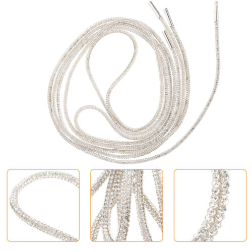  Strass Plus corde en coton colle lacets décontractés strass blancs - Photo 1 sur 16