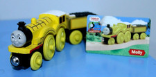 Thomas  Friends MOLLY  TENDER Wooden Railway Train Tank Engine w/ Card GUC 