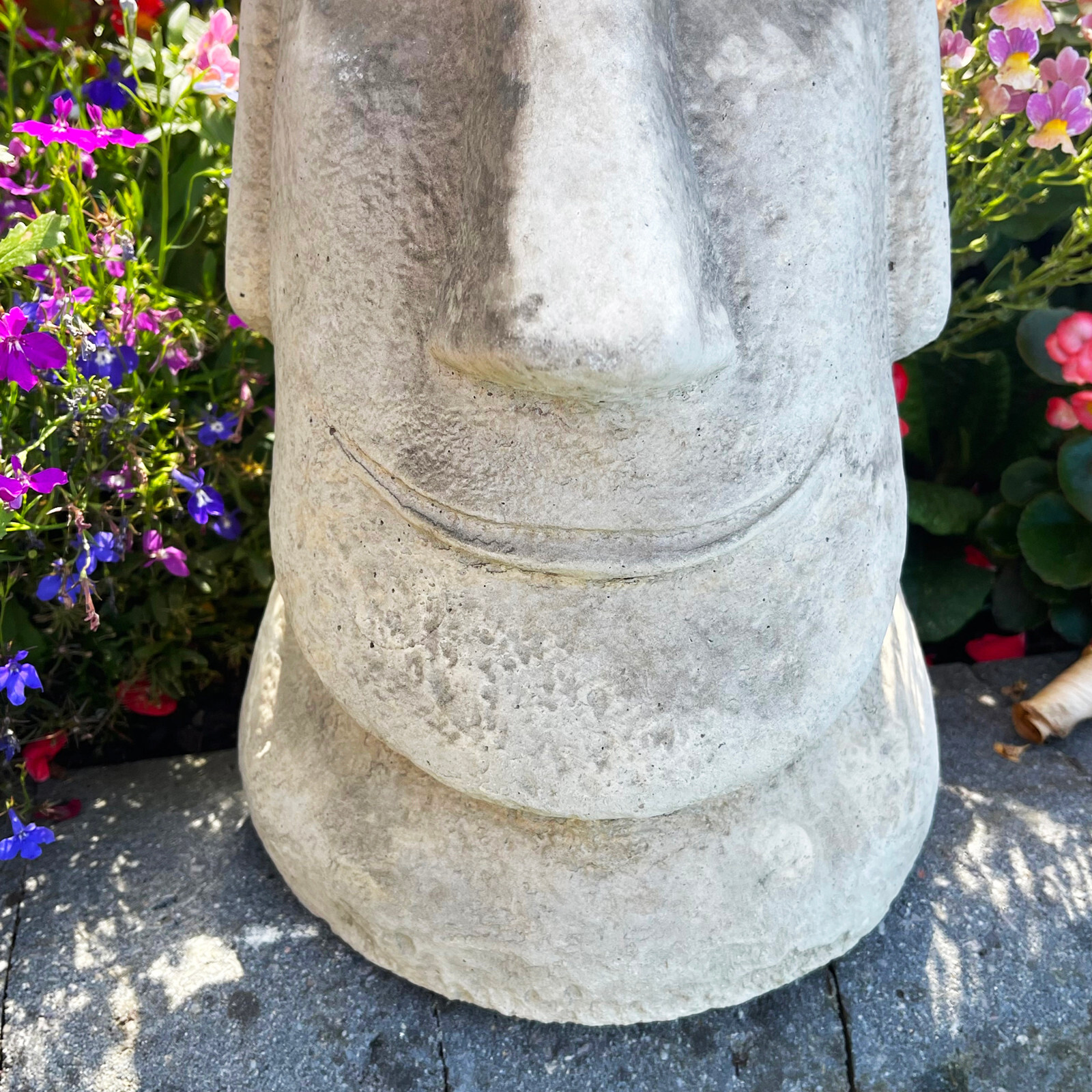 Easter Island Head Garden Ornament Stone Antique Grey Moai Face Sculpture Large eBay