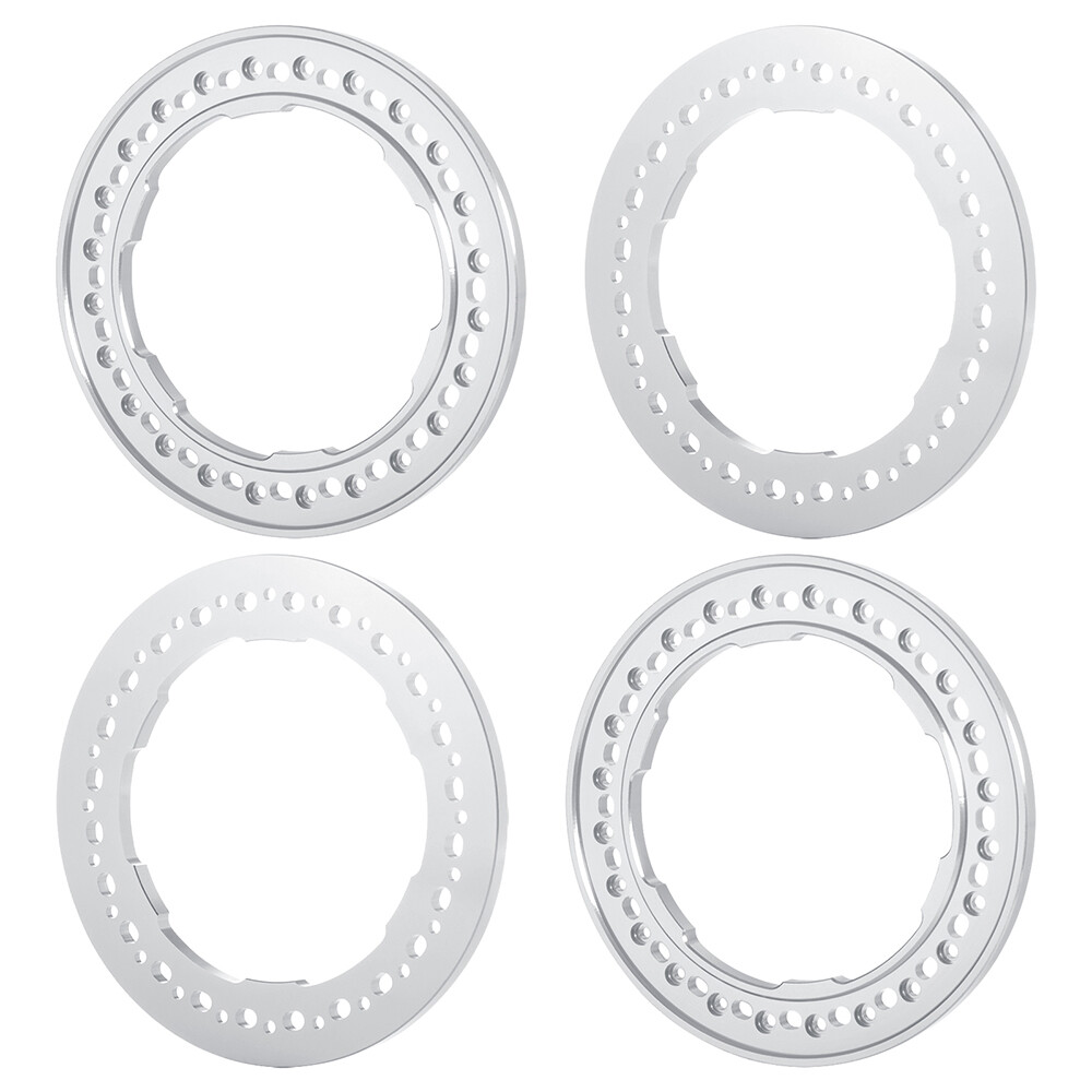 4PCS 2.9 Inch Beadlock Wheel Rings For Axial SCX6 RC Crawler - Aluminum Alloy Upgrade Parts Blue