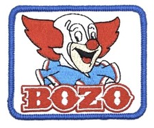 Bozo The Clown Kids TV Classic Show Iron Sew On Patch Vintage Retro