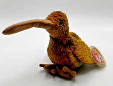 Ty Beanie Baby Beak The Kiwi Bird 1998 5th Gen Swing Tag 6th Gen Tush Tag Stamp