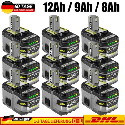 18V Akku für RYOBI One Plus Lithium RB18L50 P108 Batterie 12,0Ah 9,0Ah 8,0Ah