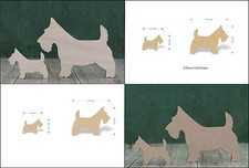 Scottie dog wooden blanks. Mdf or plywood Scottish craft shape 8cm or 4cm