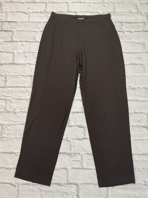 j jill Stretch Pants Women's Medium Walnut Brown Rayon  Best At Home Pants VGC