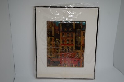 Michael Delacroix Print on Metal Sealed - Vintage Riviera Art Decor Yellow Tone