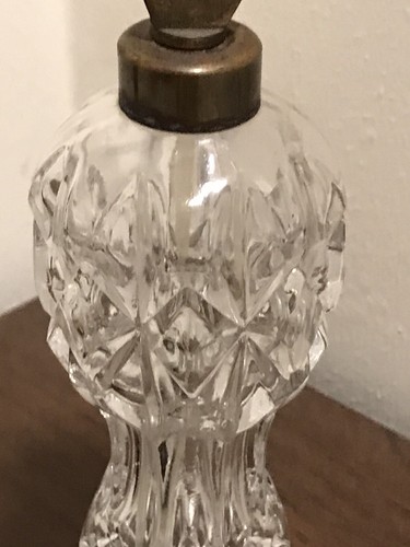 Atomizzatore bottiglia profumo vetro cristallo taglio a trasparente vintage - Foto 4 di 9