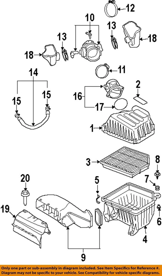 Medidor de flujo de aire de inyección de combustible usado se adapta a: Hyundai Azera 2007 grado A Foto 3 de 4