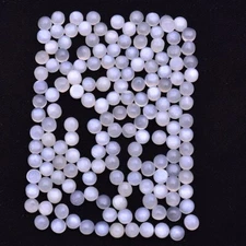80 Pcs Natural Moonstone White/Gray Round Cabochon 4mm Untreated Gemstones Lot