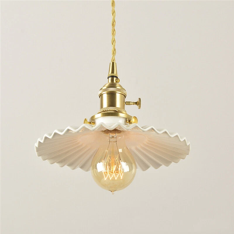 Brass lotus hanging lamp deals