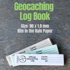 *NEW* GEOLoggers Geocaching Log Book 90 x 19mm Rite in the Rain Paper 156 Slots