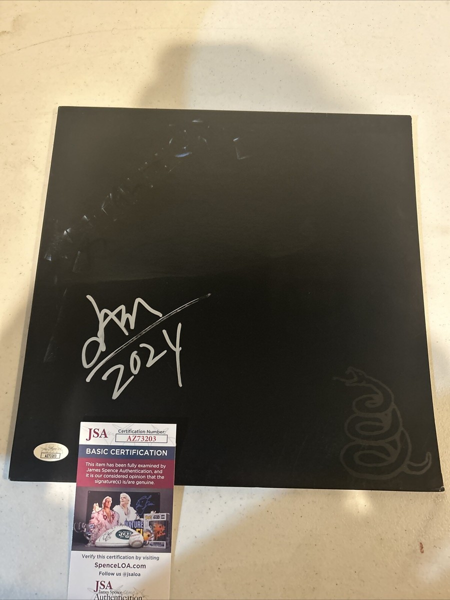 JASON NEWSTED SIGNED AUTOGRAPH VINYL ALBUM JSA COA BLACK ALBUM