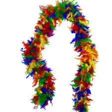12pcs Rainbow Feather Boa 6 Feet Boas. Pride, Halloween
