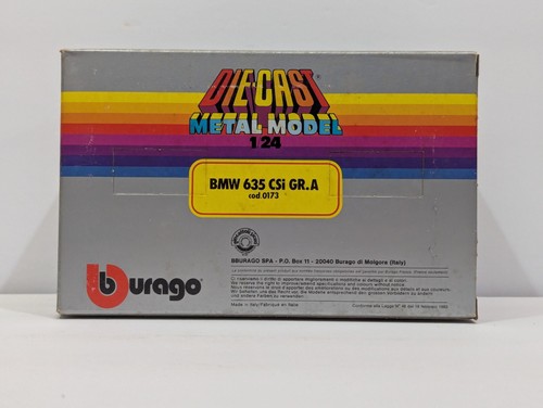 Bburago BMW 635 CSi GR.A Rally 1:24 Diecast Metal Model Vintage Car 1983 *READ - Picture 14 of 17