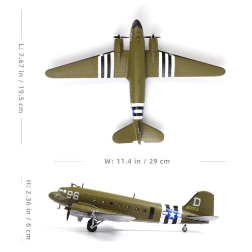 Douglas C-47 Skytrain 1/100 Metal Diecast Aircraft Model kit, WWⅡ US - Bild 2 von 6