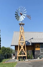 8ft A702 Aermotor Windmill w/ Plans For Building a Wood Tower 20ft to 60ft