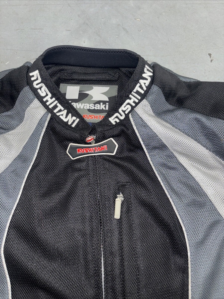 KUSHITANI × KAWASAKI CHROME JACKET Kawasaki Made By Kushitani “Ninja” Riding Jacket - Great