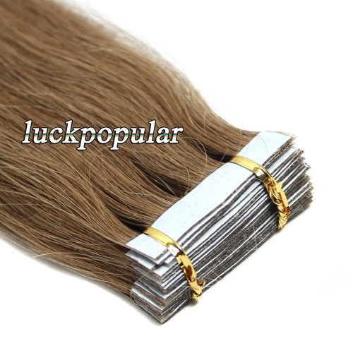 Super Cinta en Cabello Extensiones de Piel PU Trama Invisible Indian Remy 100% Cabello Humano - Imagen 37 de 92