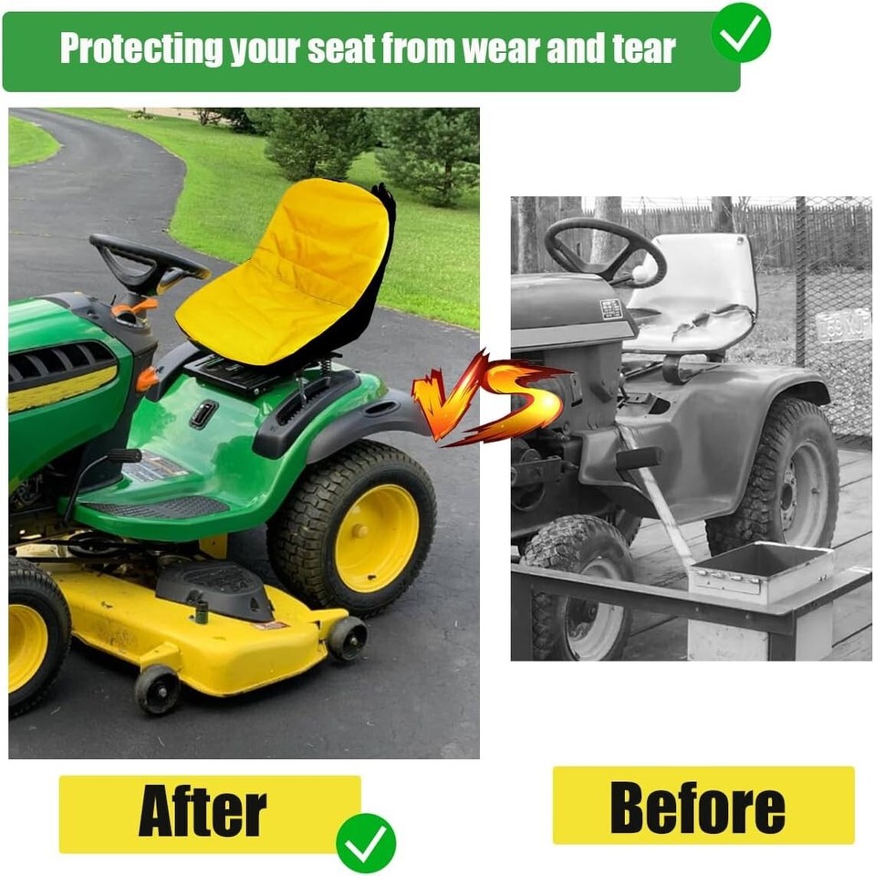 Riding Lawn Mower Seat Cover Compatible with John Deere,Craftsman,Cub