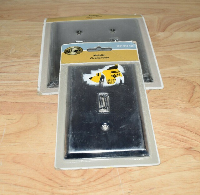 Hampton Bay Light Switch Cover Metallic Chrome Finish Dual Gang AND